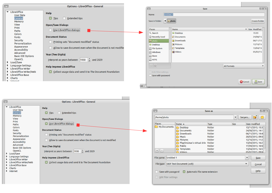 open-Save dialogs